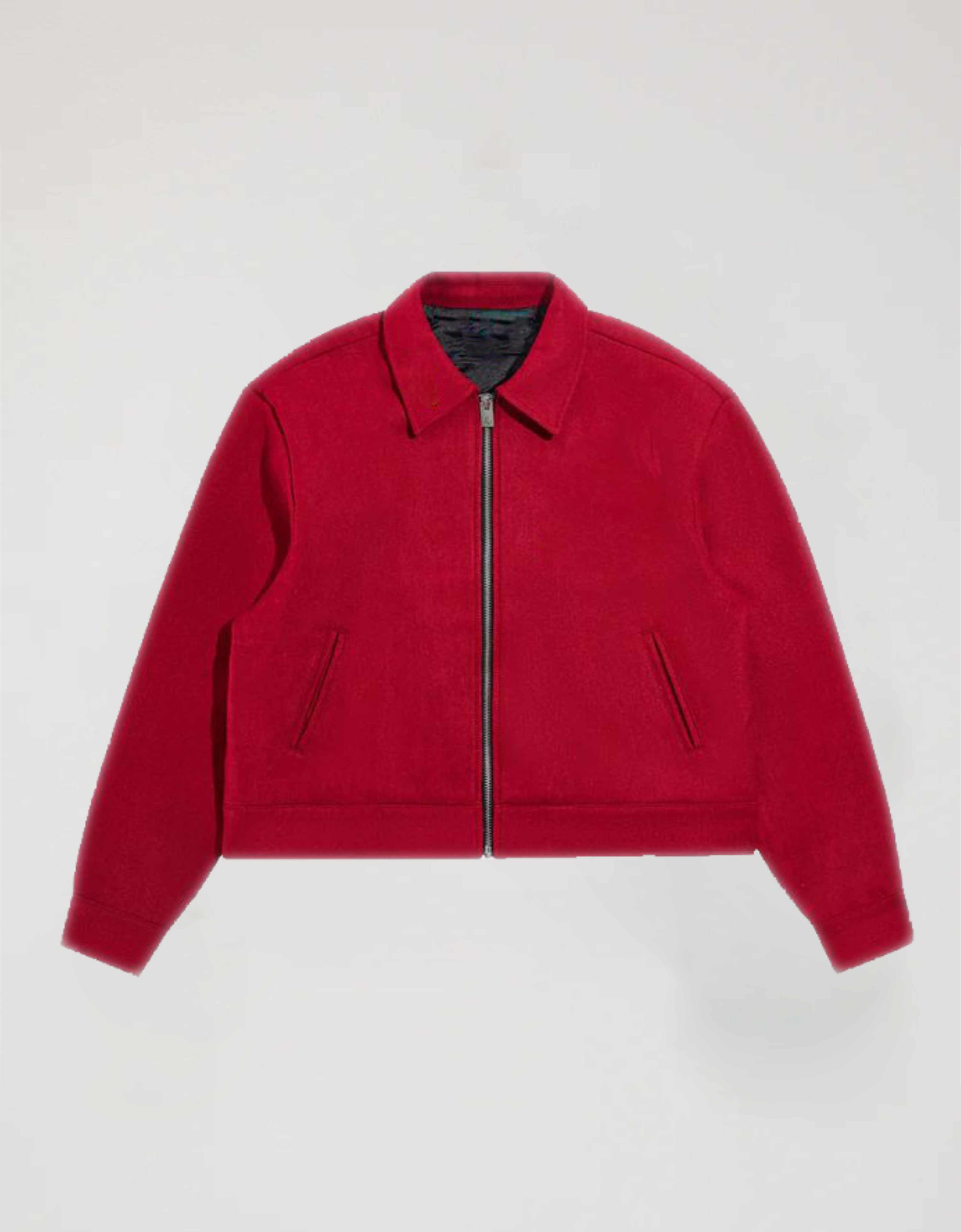 Minimal Crop Jacket Red